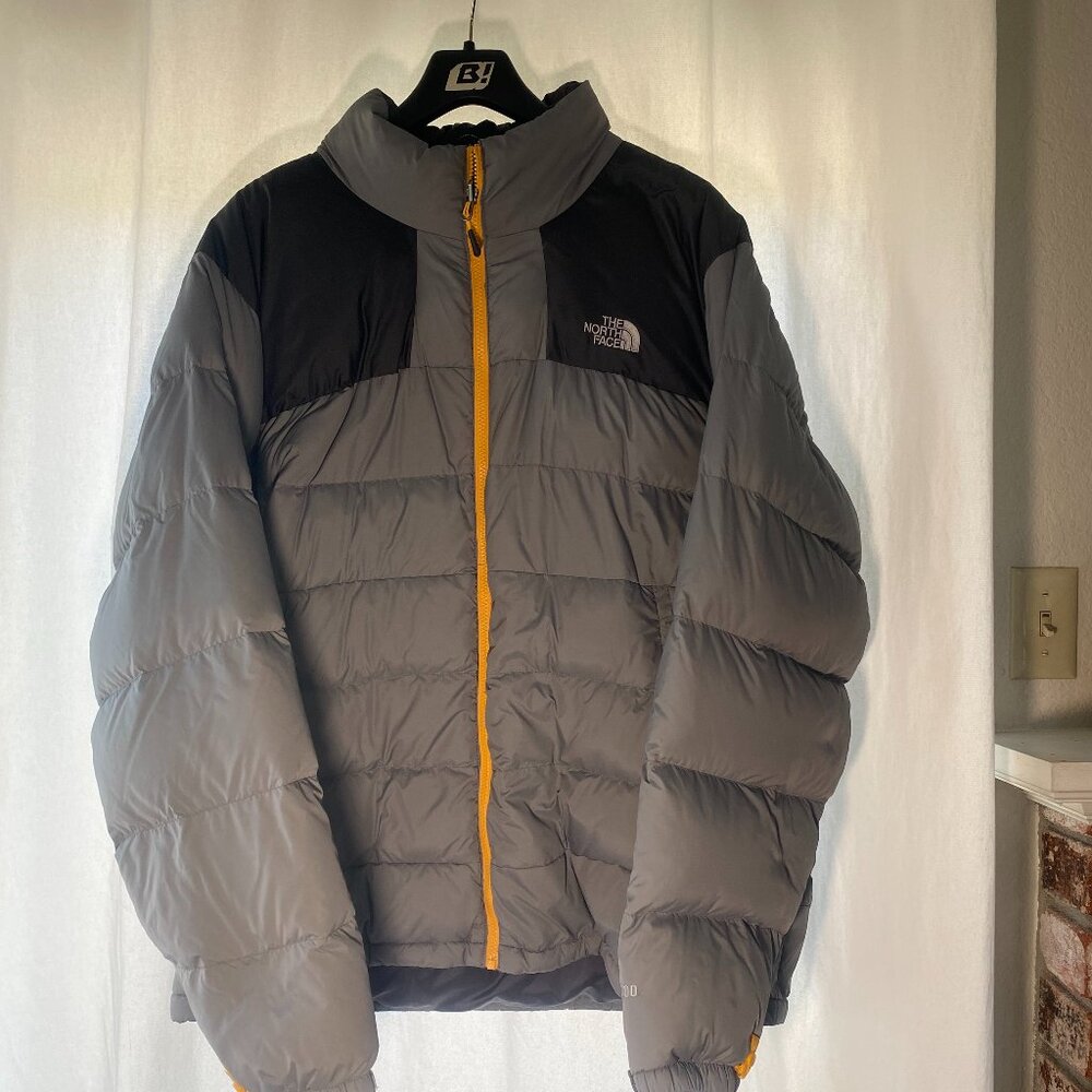 North Face 700 Down Puffer Jacket Men's XXL Black and Gray